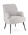 Poltrona Soggiorno 60x67x79 cm Adeline in Tessuto Grigio Chiaro