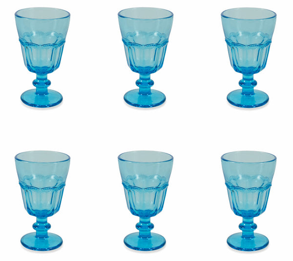 prezzo Set 6 Kelche Ø8,5x14 cm in Villa d'Este Home Tivoli Floyd Blue Glass