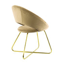 Set 2 Sedie Vintage 58x64x83 cm in Tessuto Effetto Velluto Greta Tortora