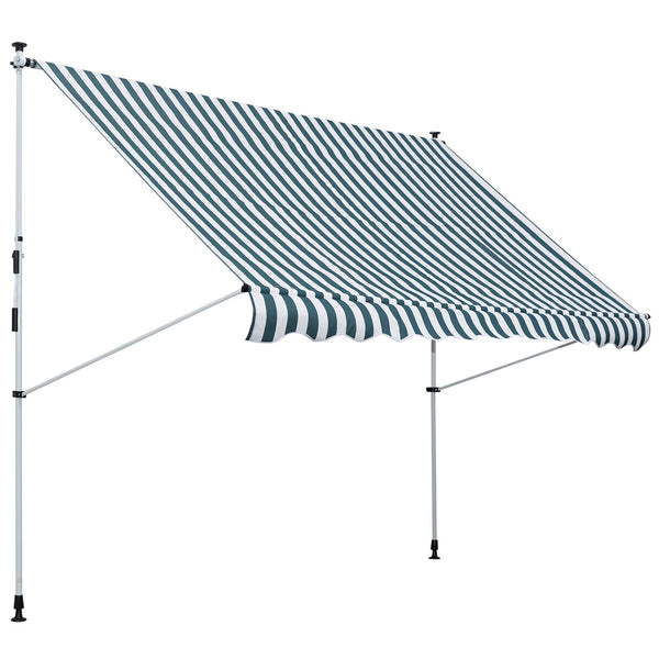 Wandmarkise 300x150 cm aus Metall und grünem Polyester sconto