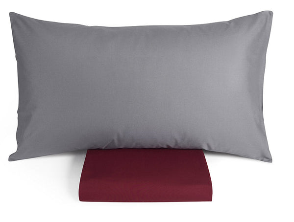 Double Face Bettbezug mit Mitera Jade Valenza und Grisaille Kissenbezügen in verschiedenen Größen sconto