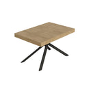 Tavolo Allungabile 120-204x80x74 cm Niket Quercia Natura Gambe Antracite