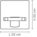 Mobile Bagno Sospeso Vetrinetta in Acciaio Inox 27x12x50cm TFT Accessories Argento Trasparente
