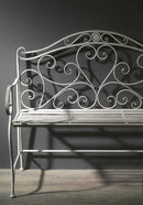 Panchina da Giardino 103x54xh95 cm in Metallo Ragusa Grigio