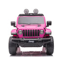 Macchina Elettrica per Bambini 12V 2 Posti con Licenza Jeep Wrangler Rubicon Rosa
