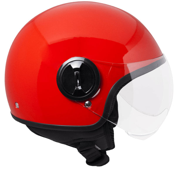 Demi-Jet Helm für Scooter Ska-P 1 WH Wolli Red Metal Shaped Visier acquista