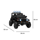 Macchina Elettrica per Bambini Licenza Jeep Wrangler Rubicon 12V con Sedili in Pelle e Telecomando Nero 