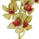 Set 2 Rami Artificiali Cymbidium Real Touch con 10 Fiori e 2 Bocci H 92 cm