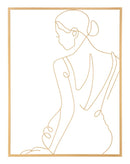 Pannello da Muro Oro Woman 60x1x80 cm in Ferro 