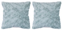 Set 2 Cuscini Decorativi 43x43x6 cm in Poliestere VdE Tivoli 1996 Furry Verde Salvia