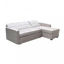 Divano Letto Cedric 208x87/145x88 cm  in Tessuto Tortora