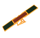 Altalena Basculante per Allenamento Agility Cani Antiscivolo 180x30x30 cm in Legno di Abete Marrone e Verde