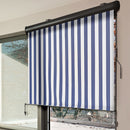 Tenda da Sole Avvolgibile a Rullo da Esterno Bianco e Blu Varie Misure
