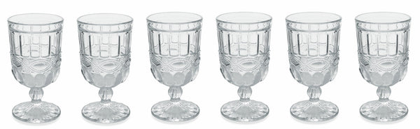 Set mit 6 Bechern Ø8x14 cm aus transparentem Villa d'Este Home Tivoli Nobilis Glas acquista