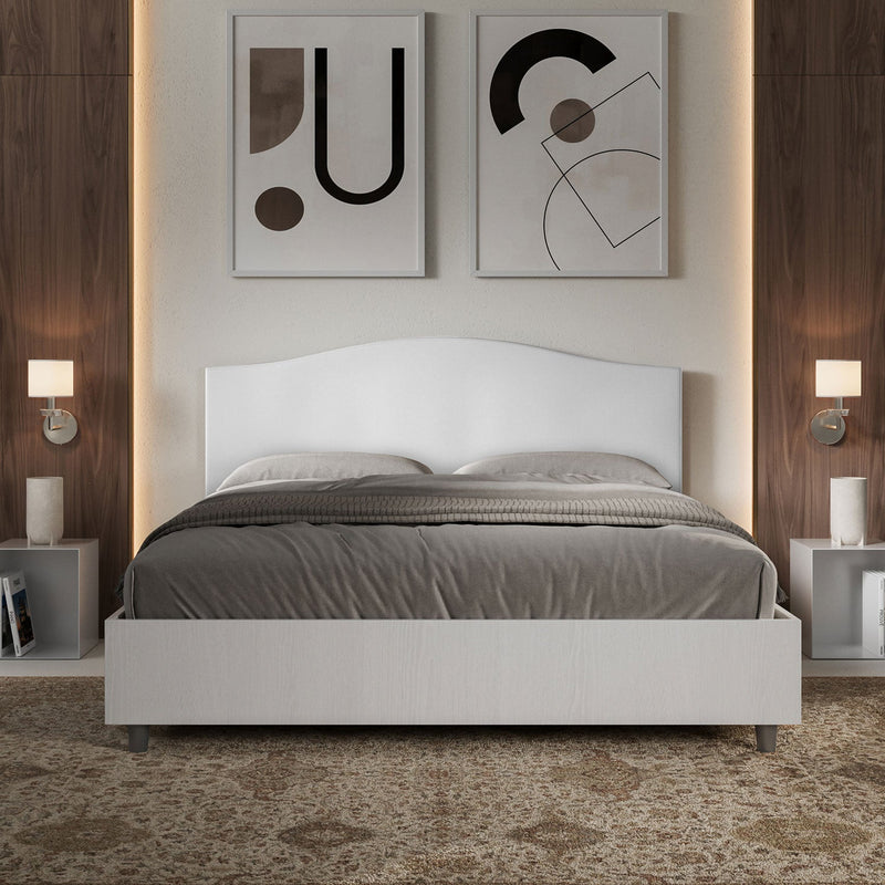 Letto Matrimoniale Grace Bianco Varie Misure