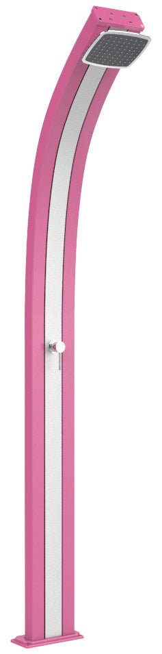 prezzo Doccia Solare da Esterno Giardino 25L Miscelatore Arkema Spring Fascia Inox Fuxia
