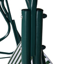 Dondolo 3 Posti da Giardino 170x110x153 cm  Swivel Verde e Bianco