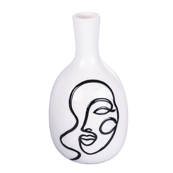 Vaso con Viso Ø12,6x23 cm in Ceramica VdE Tivoli 1996 Vis a Vis online