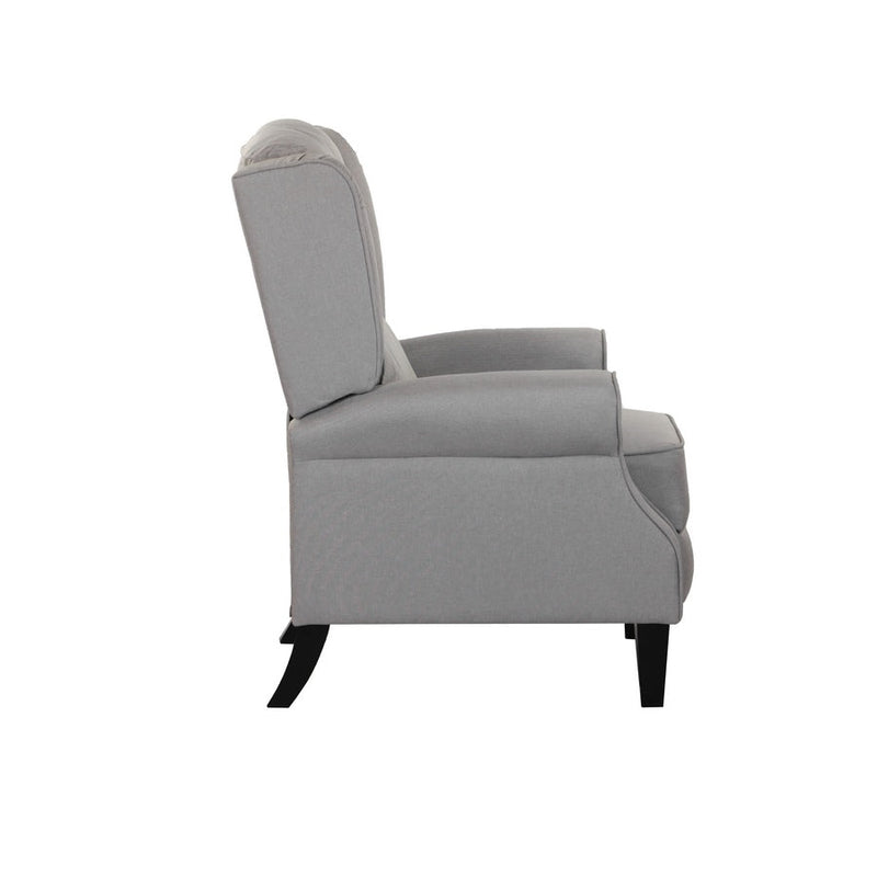 Poltrona Relax Reclinabile 76,5x73x47 cm Push Back in Tessuto Tortora