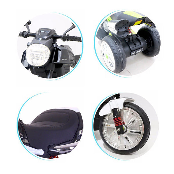 sconto Motorrad Elektromotorrad für Kinder 6V Speed Kidfun White