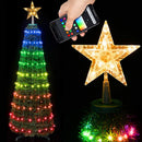 Albero di Natale a Cono Pieghevole Ø70x210 cm con 342 LED RGB Smart e Controllo App      