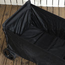 Carrello da Giardino 90x48x62 cm da 120L Pieghevole in Acciaio e Poliestere Nero 