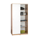 Armadio 94x182z52 cm sonoma bianco con ante scorrevoli