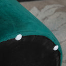 Pouf Contenitore Poggiapiedi Ø51x38 cm in Tessuto  Verde