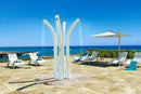 Lettino Chaise Longue da Esterno Giardino Inclinabile con Ruote Arkema Serendipity Dove Grey