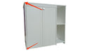 Coprilavatrice da Esterno in PVC 95x60x94 cm 2 Ante con Ripiani Laterali Laundry Bianco Seconda Scelta