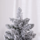 Albero di Natale Artificiale Innevato 180 cm 329 Rami e Luci LED Bianco Caldo Verde 