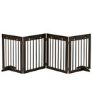 Cancellino di Sicurezza per Cani Pieghevole 204x30x61 cm in Legno di Pino Marrone