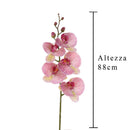 Set 3 Phalenopsis Artificiali con 5 Fiori Altezza 88 cm Viola