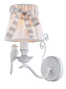 Lampada da parete Elegant in Metallo Bird Bianco Antique