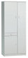 Kleiderschrank 3 Türen 1 Schublade 77x183x34 cm Weiß Glatt