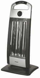 Stufa Elettrica 2 Elementi 30x23x62 cm 900W Kooper Nera e Grigia