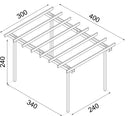 Pergola Autoportante 300x400 cm in Legno