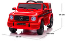 Macchina Elettrica per Bambini 12V con Licenza Mercedes AMG G63 Small Rossa