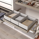 Kit 3 Cestelli e Vassoio per Amadio Regolabile 900 mm Emuca Grigio Pietra