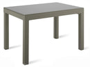 Tavolo Allungabile 120/350x83x75 cm in Metallo con Top in Vetro Grigio
