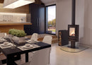 Stufa a Legna 5,5/10,5KW Piastrellata in Acciaio Flig Springfield Nera