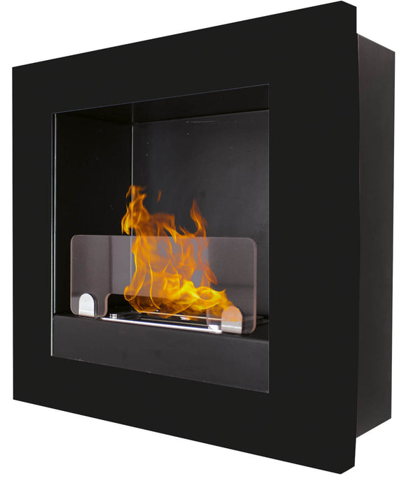 Bioethanol Wandkamin 45x45 cm Karlsen Asolo Schwarz prezzo