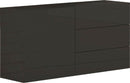 Credenza 1 Anta + 3 Cassetti 110x40x60,5 cm Metis Antracite Lucido
