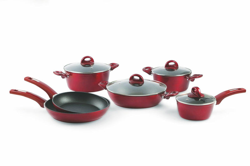 Batteria di Pentole 10 Pezzi in Alluminio Antiaderente Soriani Siviglia Plus