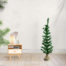 Albero di Natale 90H cm con pigne e base in juta Abete Artificiale