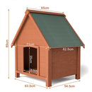 Cuccia per Cani da Esterno 71x62,5x85cm con Tetto Apribile in Legno di Cipresso      
