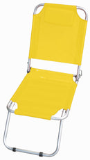 Sedia Mare Spiaggina Pieghevole in Alluminio Soriani Grecia Gialla