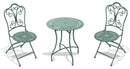 Set da Giardino Pieghevole in Ferro con Tavolo e 2 Sedie Soriani Provence Breakfast Verde