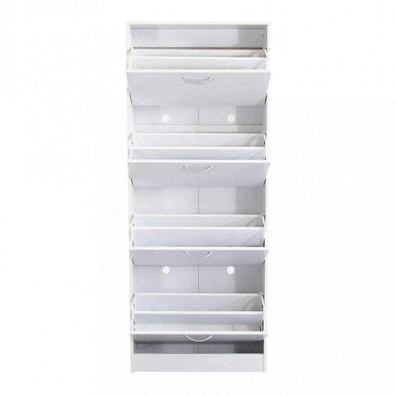 Scarpiera Wendy 60x24x150 h cm in Legno Bianca