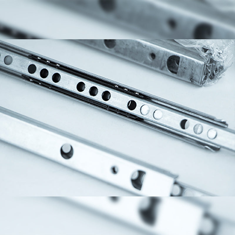 Guide per Cassetti a Sfera 17 x 342 mm Estrazione Parziale Zincato 5 Pezzi Emuca